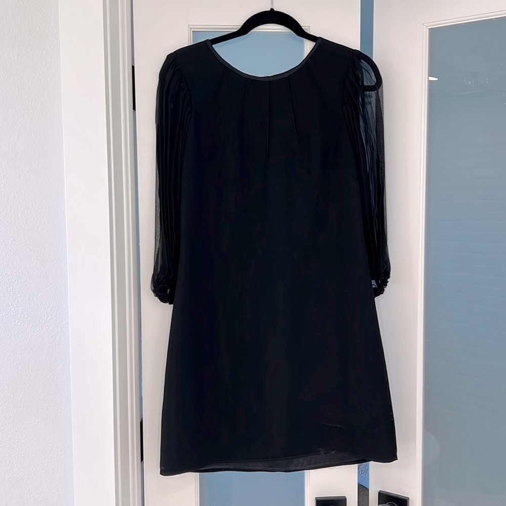 ABS Allen Schwartz sheer 3/4 length sleeve dress
